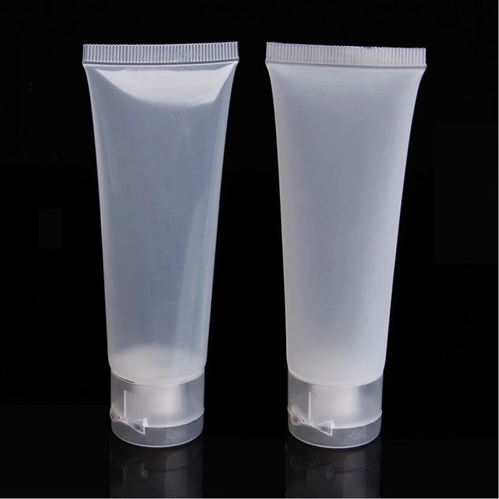 

Refillable Travel Bottles Leakproof Plastic Travel Tubes Sample Packing Jars Squeezable Makeup Container With Screw