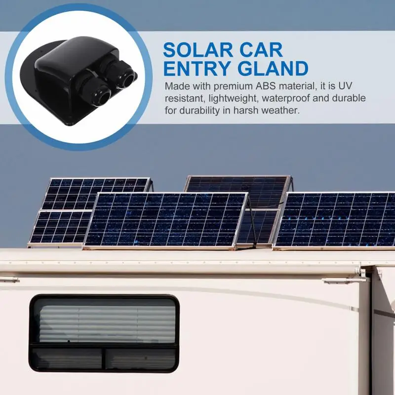 Boîtier étanche IP68 VooGenzek - Presse-étoupe Solaire étanche IP68 - 2 Pièces - Câble 6-12 Mm - Pour Camping-car, Caravane, Bateau Installation Solaire Mobile