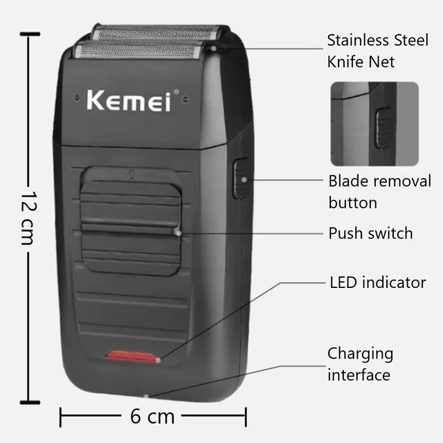 Multifunction Strong Trimmer Kemei KM-1102 Rechargeable Cordless Shaver 6
