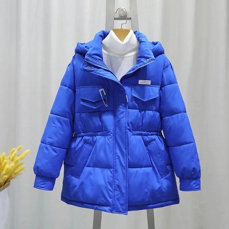 

Nice New Women Winter Jacket Warm Parkas Female Thicken Warm Coat Cotton Padded Jacket Hooded Casual Loose Snow Coat Outwear