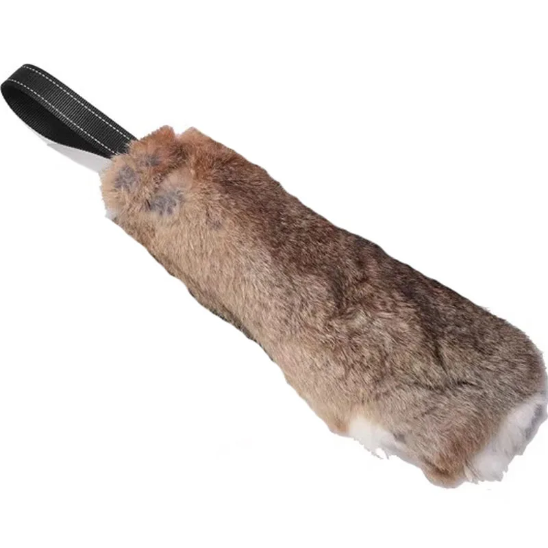 Rabbit Skin Dog Bite Cloth Dog Bite Tug Toy Young Dog Training