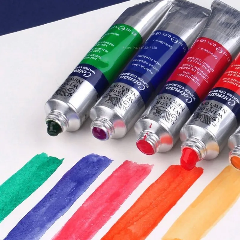Windsor Newton Songwen 수채화 페인트 튜브 포장, 아티스트 등급 미술 용품, 야외 여행 수채화 그림 창작, 8ml