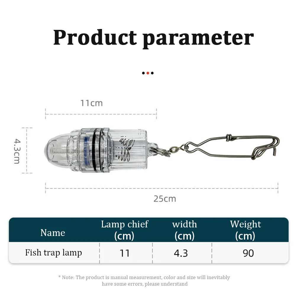 Fishing Flashing Light, Diamond Designed Deep Drop Underwater Fishing Light Bait Lure Squid, 300hrs Lifespan, 1000M Deep