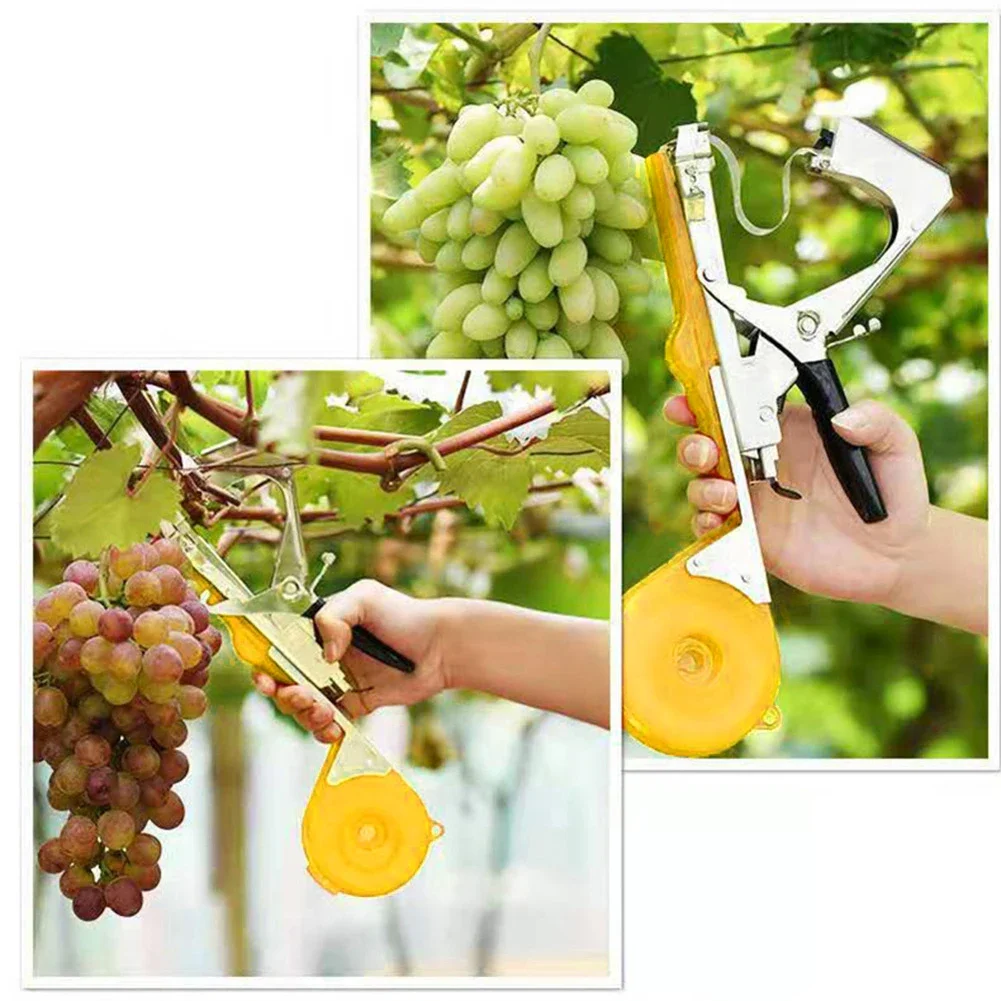 

For Tomato Plant Garden Tape Pepper Flower +10 Vegetable Cucumber Tapetool Tying Vines Machine Set Rolls Grape Tapener