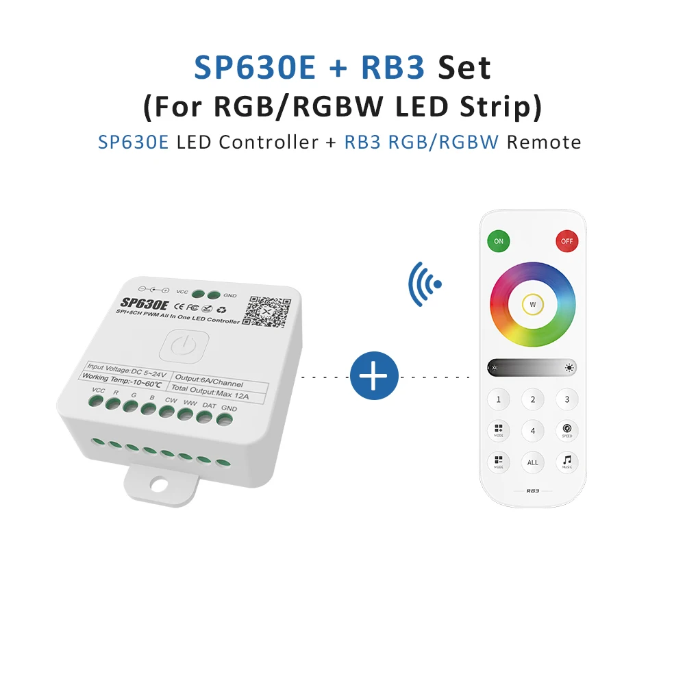 SP630E 12V 24V 5V 12 IN 1 LED コントローラ Bluetooth WS2811