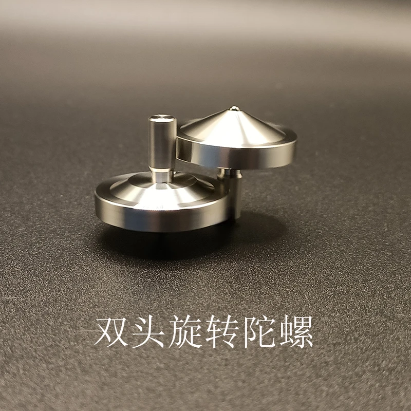 指紋玩具gyroダブルヘッドステンレス鋼高速回転金属の緩和負荷の軽減リダクション