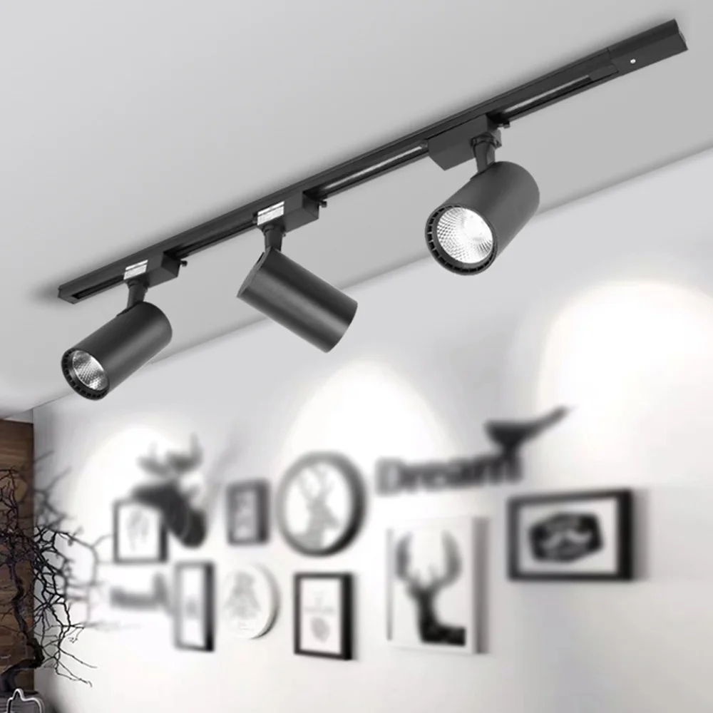 12/20/30W LED Track Light Fixture COB Track Lighting Wall Lamp Rail Spotlight Kitchen Clothing Store Ceiling Light 220V 레일조명 3