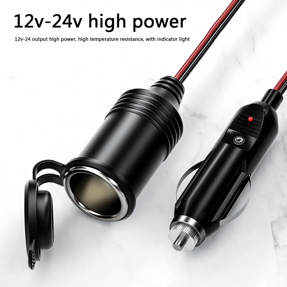 Presa Accendisigari, Presa Accendisigari Impermeabile 12V-24V Per Barca, Moto, Auto, Cavo Di Prolunga Accendisigari 1m 14awg Con Portafusibile A Lama 84361942