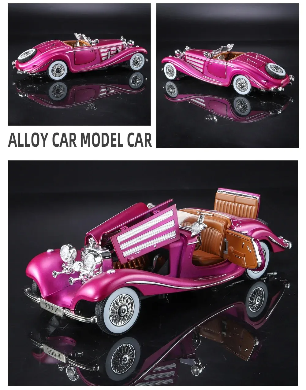 ベンツ500Kミニカー　ジャンク 1:24 Mercedes-Benz 500K 1936 Classic Car Alloy Car Model