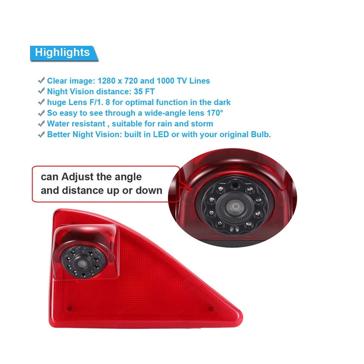 Car Brake Light Rear View Camera for Opel Vauxhall Movano Nissan NV400 Renault