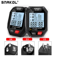 SK18 Digital Socket Tester EU US UK Plug Polarity Detection Large LCD Socket Wiring Diagnosis Voltage Display RCD Test 2