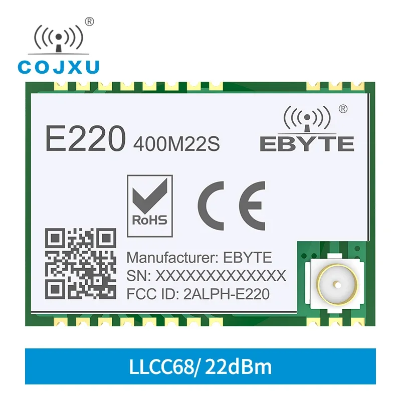 LLCC68 LoRa Wireless Module 433Mhz 470Mhz 22dBm 6km Long Range RF Receiver Transmitter PA + LNA IPEX Antenna E220-400M22S