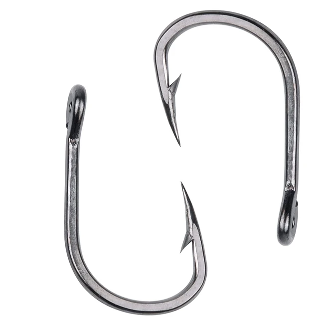 50Pcs Circle Live Bait Hooks Saltwater Fishing Freshwater Stainless steel  Strong Sharp Fishhooks Jig rig Tackle Size: 1/0-12/0 - AliExpress