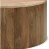 Coffee Table in , 36-Inch Round, Solid Mango Wood Drum Design for Living Room Assembled, coffee table 6