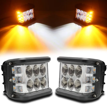 4Inch LED Work Light 60W Side Shooter Pods Combo Off Road Strobe Light with 6 Modes Memory Function for Car 4x4 Truck ATV Boat 1