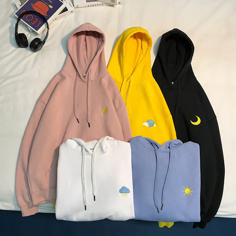 

New hooded casual jacket women's large size couples wear autumn and winter sweater