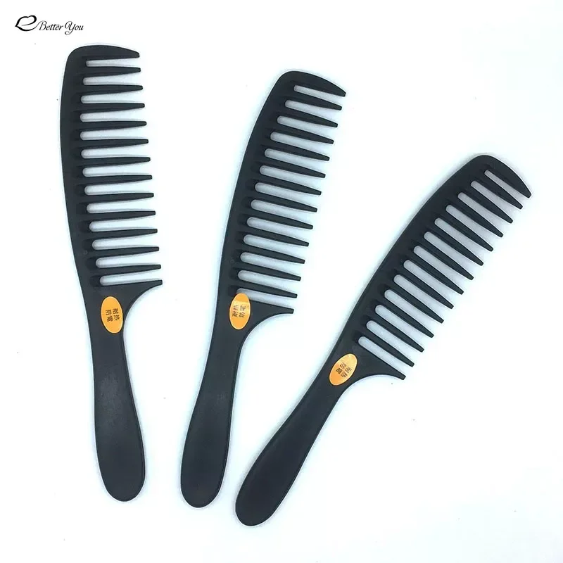 

Wide-Tooth Comb Plastic Pear Flower Head Large-Tooth Wide-Tooth Hairdressing Curly Hair Comb Anti-Static Hair Comb