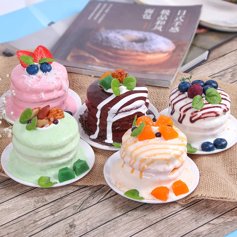 1PC Artificial Fruit Cake Biscuit Fake Food Decoration Photography Pro Food Simulation Cake Model Tea Table Decoration FCYY-MIX2 food photography props food model table decoration