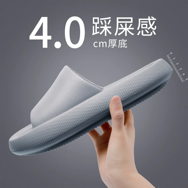 

Fashion Women Summer Soft Slippers Thick Platform Bathroom Home Ladies Indoor Non-slip Anti-slip Female Cloud Cushion Slides
