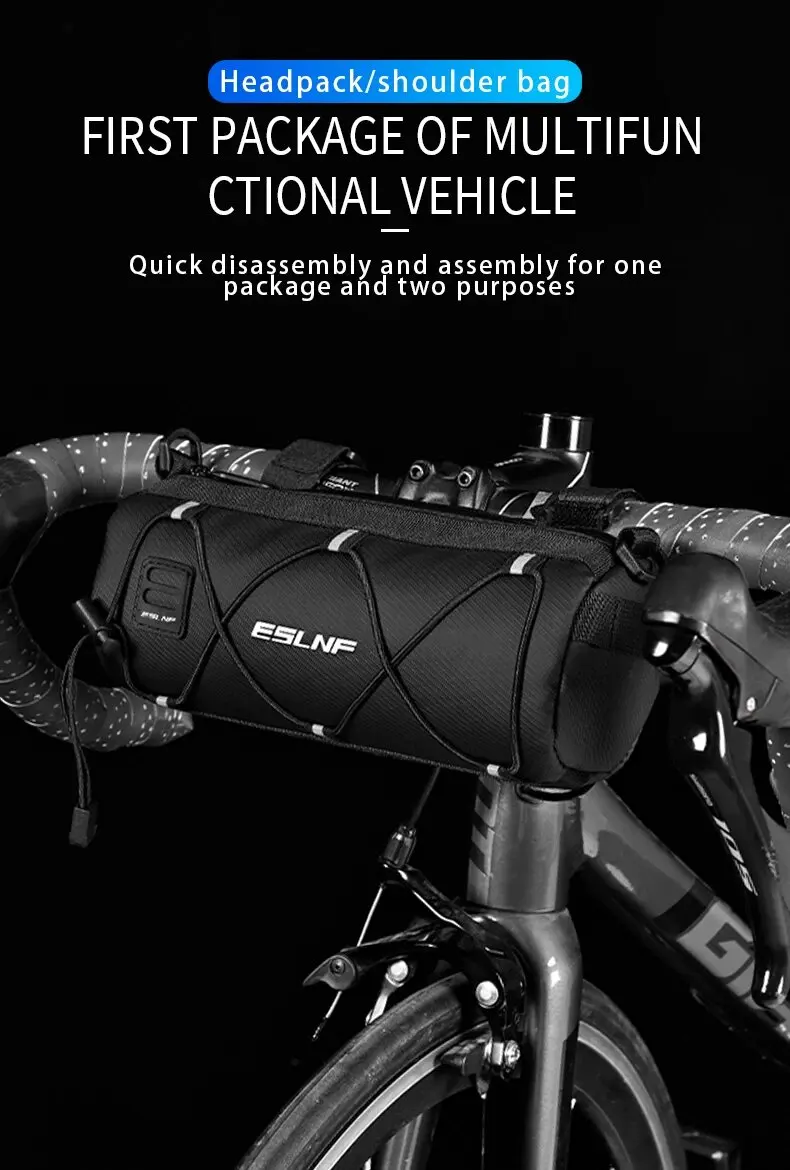 Wasserdichte Straße Fahrrad Lenker Tasche Multifunktionale MTB Vorne Rohr Tasche Tragbare Rahmen Pannier Outdoor Schulter Tasche – Detail 1