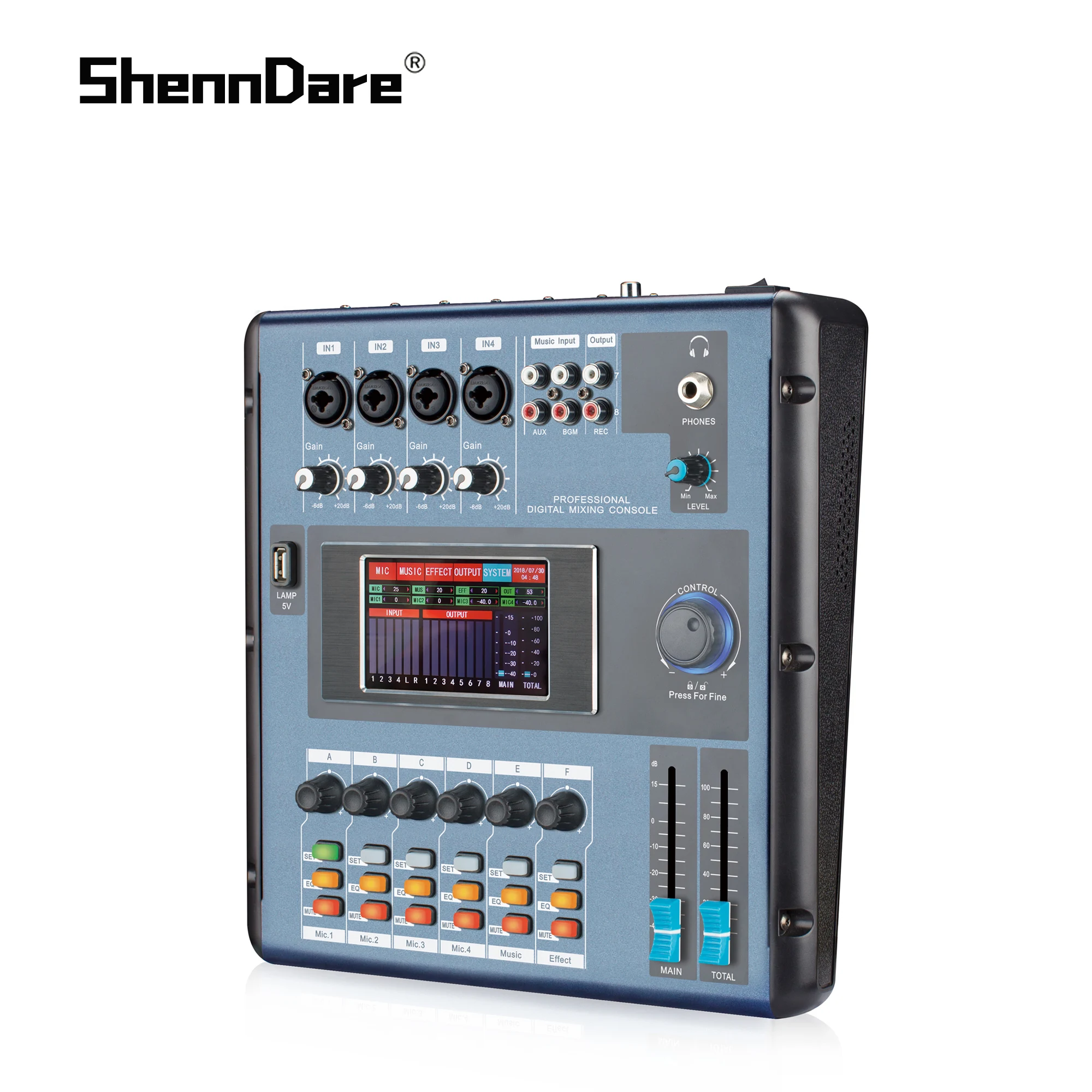 ShennDare Screen-Touch 6 Channels MD2006 Digital Mixer Audio Professional Dj Controller Mixer Audio Sound Mixing By WIFI/USB