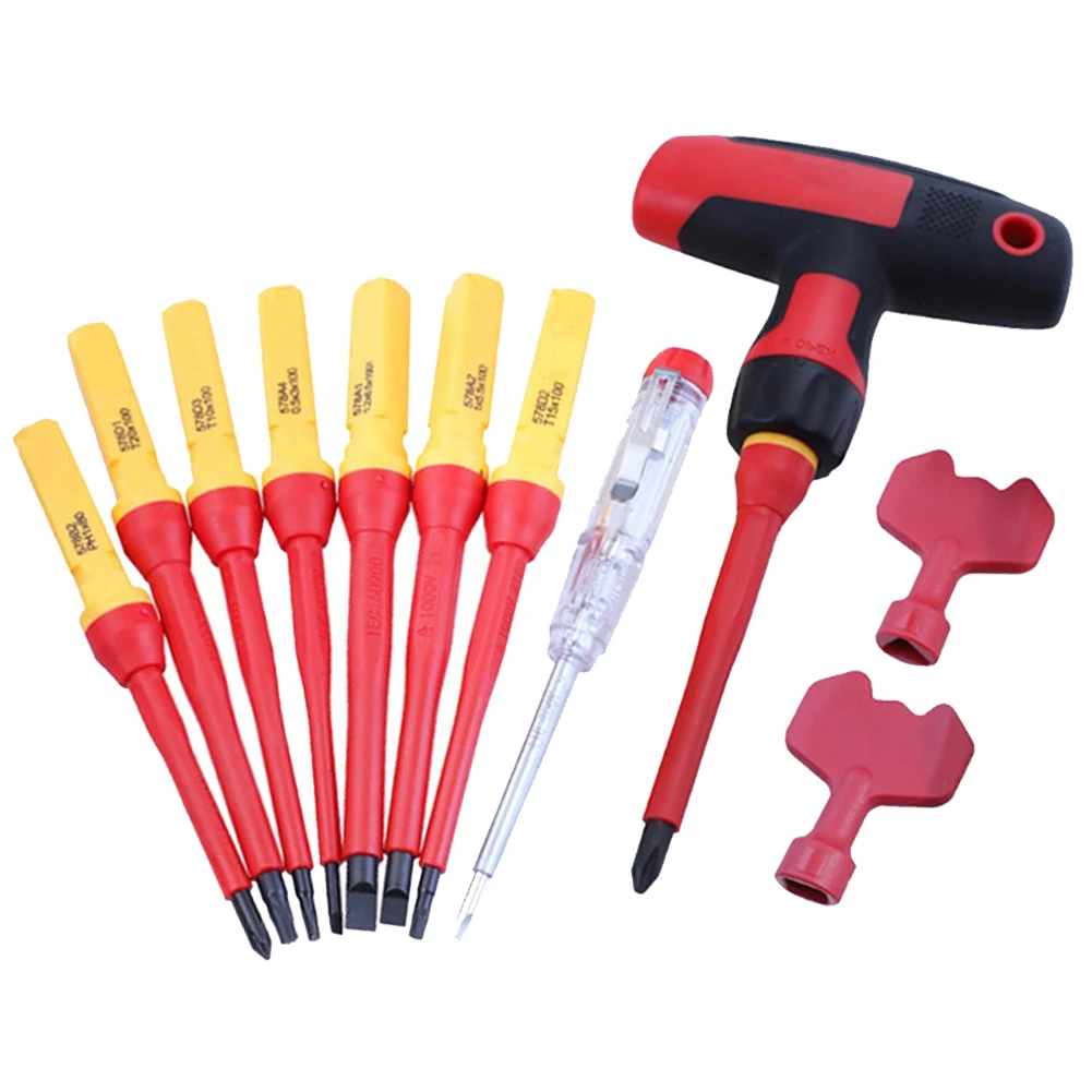 

T-shaped Screwdriver Setcross Head Insulated Handle HRC52-54 1000V Multi-functional Manual Tools For Electrician Repairing Tools