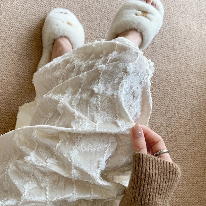 Spring Maternity Lace Skirts High Waist Fashion Embroidery Pregnant Woman A-line Skirt Long Loose Pregnancy A-line Skirt
