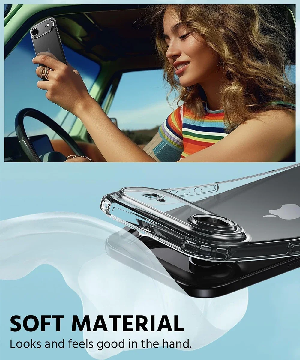 Enhanced Shockproof Silicone Case with Ultra-Thin Camera Protection – Soft Cover Shell
