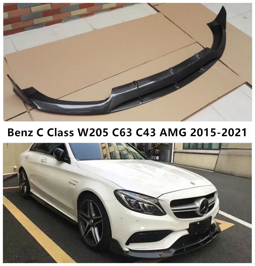 

Бампер передний из углеродного волокна для Mercedes Benz C Class W205 C63 C43 AMG 4 двери 2015-2021