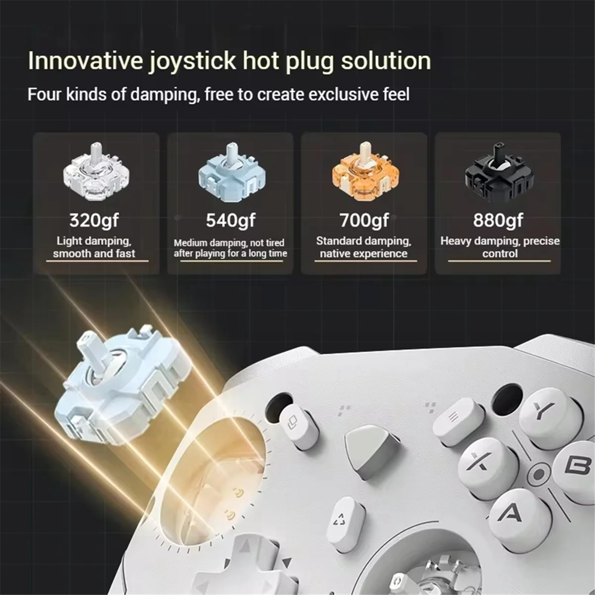 Hot sale Hot Swap Joystick for G6Pro G5Pro V2/ G80 Game Controller JH20 Hall Joystick Black