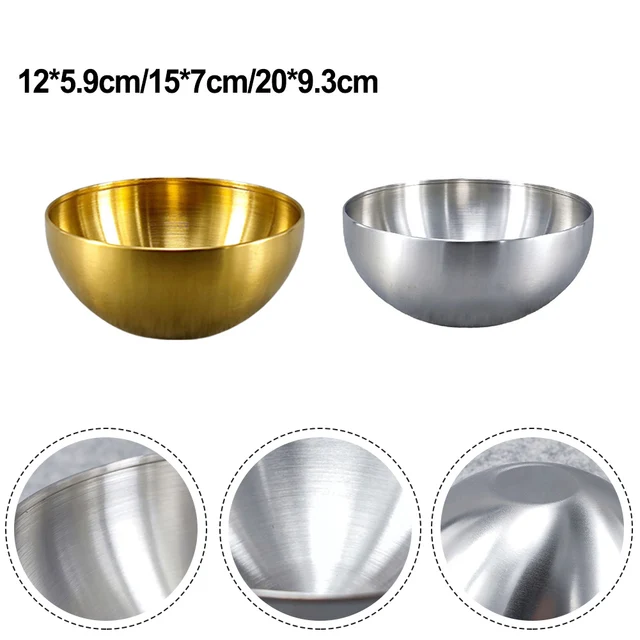 Bols à salade de fruits en acier inoxydable, bol à soupe de ramen coréen, bol à nouilles monocouche, isolation thermique, ustensiles de cuisine pour la maison, 1PC 4