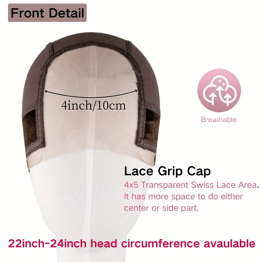 Breathable Lace Invisible Wig Cap Anti-Slip Adjustable Mesh Cap Double C Ear Buckle Design Suitable for Wig Wearing Women Only wig caps wig accessories