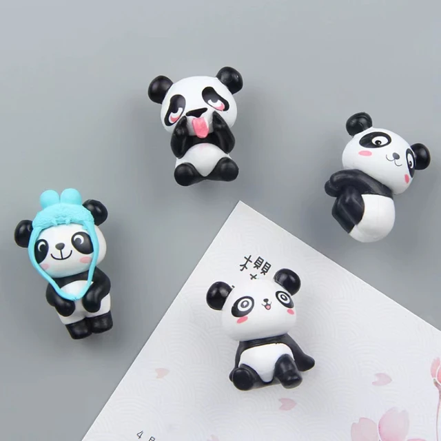 Rajzfilm Panda Hűtőszekrény Mágnes Kreatív Dekoratív Medál Üzenőfal Aranyos Mágneses Matricák Otthoni Dekor - Image 2