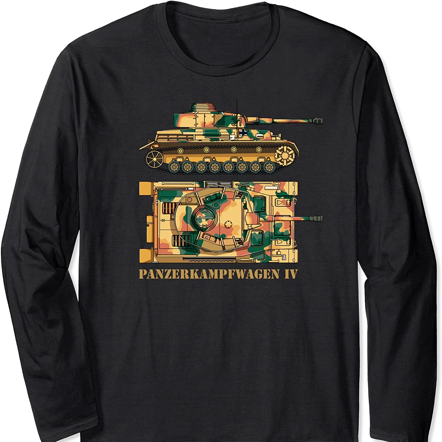 

Panzer IV German Army WWII Panzerkampfwagen 4 Tank T-Shirt. Premium Cotton Long Sleeve O-Neck Mens T Shirt New S-3XL
