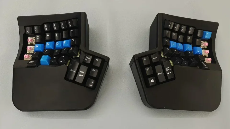 Kinesis 분할 키보드 액세서리, 사용자 정의 3D 인쇄 쉘 바이알 키 Change10-layer 레이아웃 FDM 2.4g 무선 핫스왑 키보드