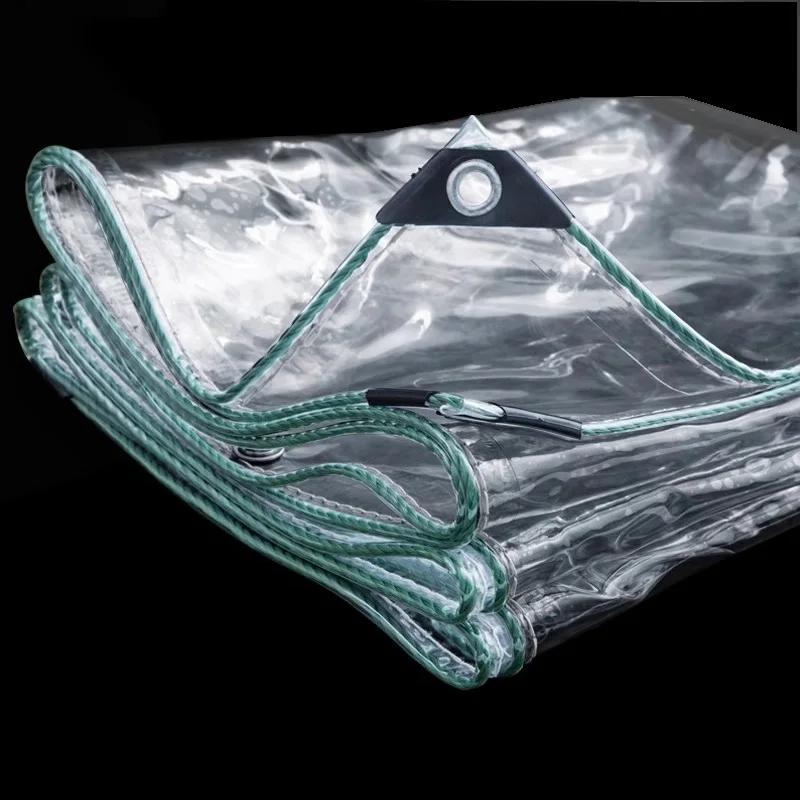 Thicken0305mmTransparentPVCTarpaulinGazeboClearTarpPlant
