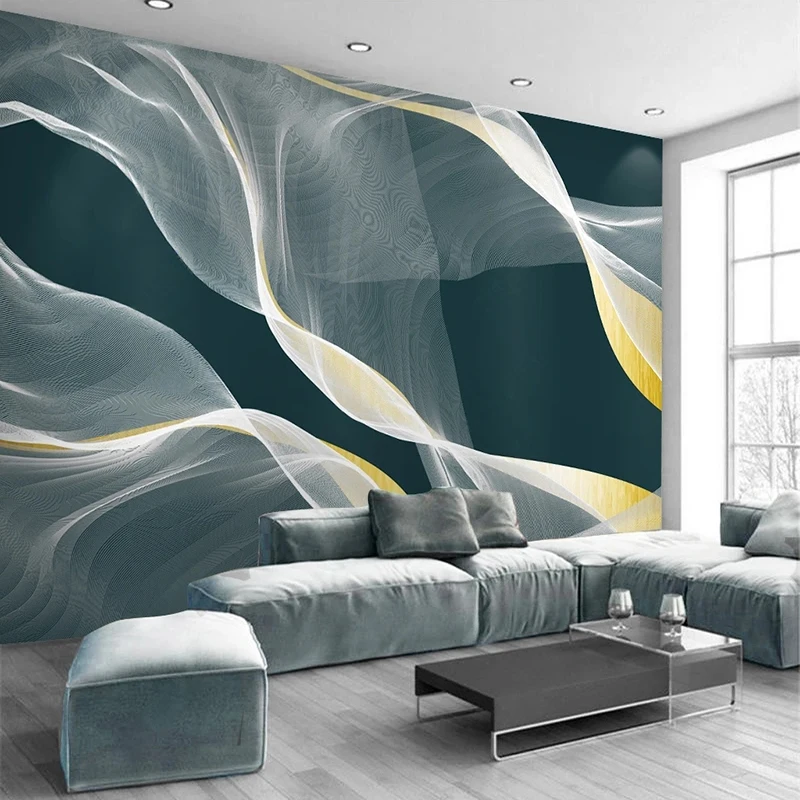 Custom 3D Mural Modern Art Wallpaper Abstract Smoke Lines Wall Painting Canvas For Bedroom Sofa Backdrop Home Decor Wall Paper