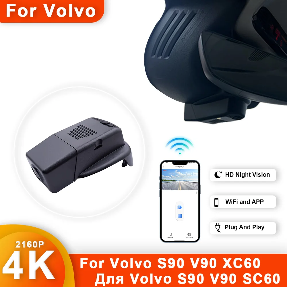 4K HD Plug and play Car WIFi DV For Volvo XC60 S90 V90 to Year model Video Recorder Recording Devices