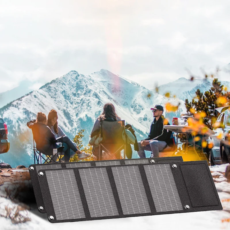 

100W Foldable Solar Panel 5V Portable Solar Battery USB Charger Outdoor Waterproof Solar Powerbank for Smartphone PC Car Boat