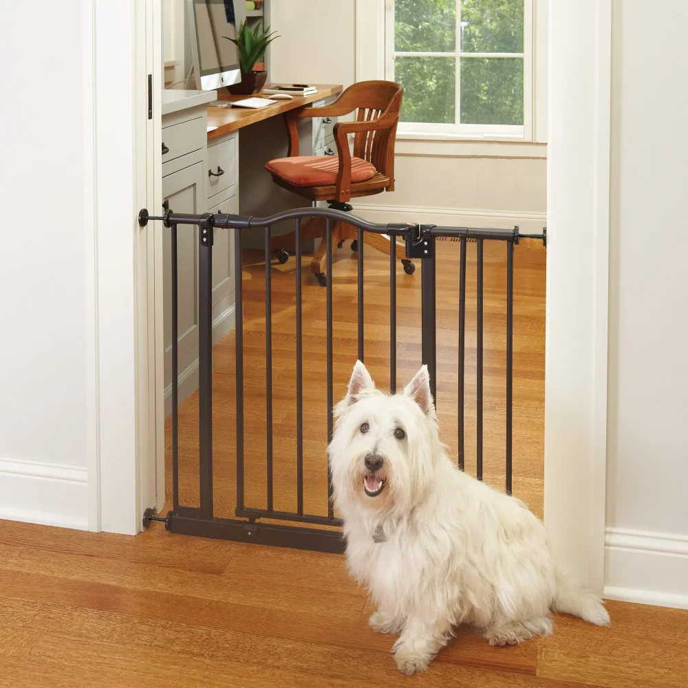 

States MyPet Wide Windsor Arch Pressure Mount Dog Gate, 28.25"-38.25" Wide, Matte Bronze