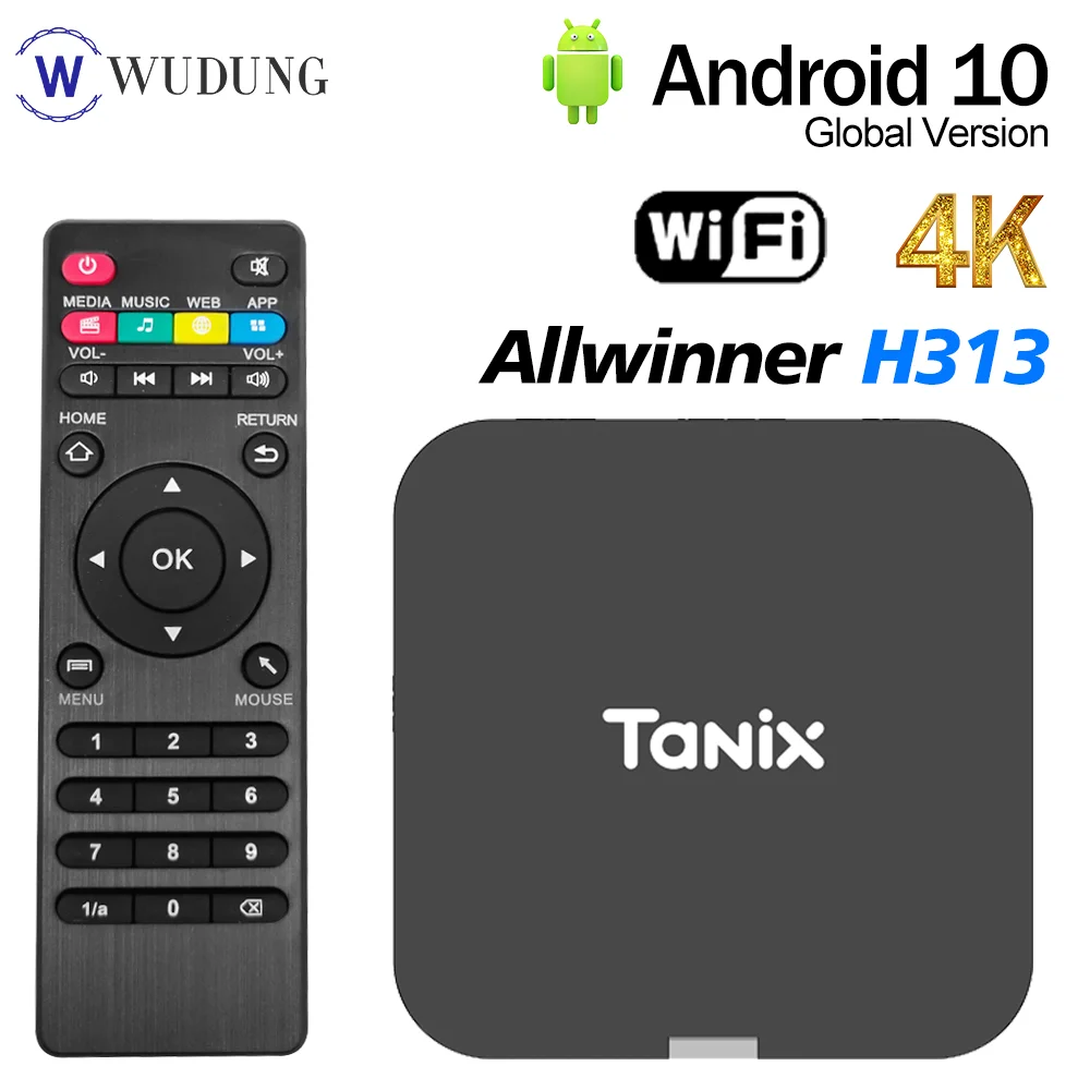 Tanix TX1 Mini Android 10 Allwinner H313 Smart TV Box 2.4G Wifi 4K HD Set Top Box Media Player 1GB 8GB / 2GB 16GB PK TX2 smart tv box,tv box