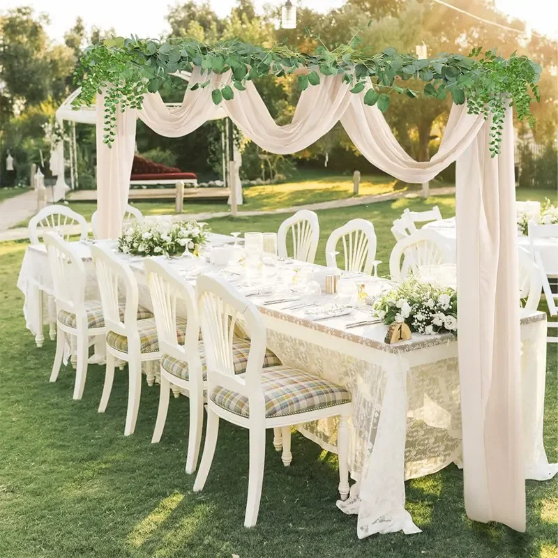 Wedding Arch Drape Chiffon Fabric Draping Curtain Drapery Wedding Stage Backdrop Ceremony Reception Hanging Decoration