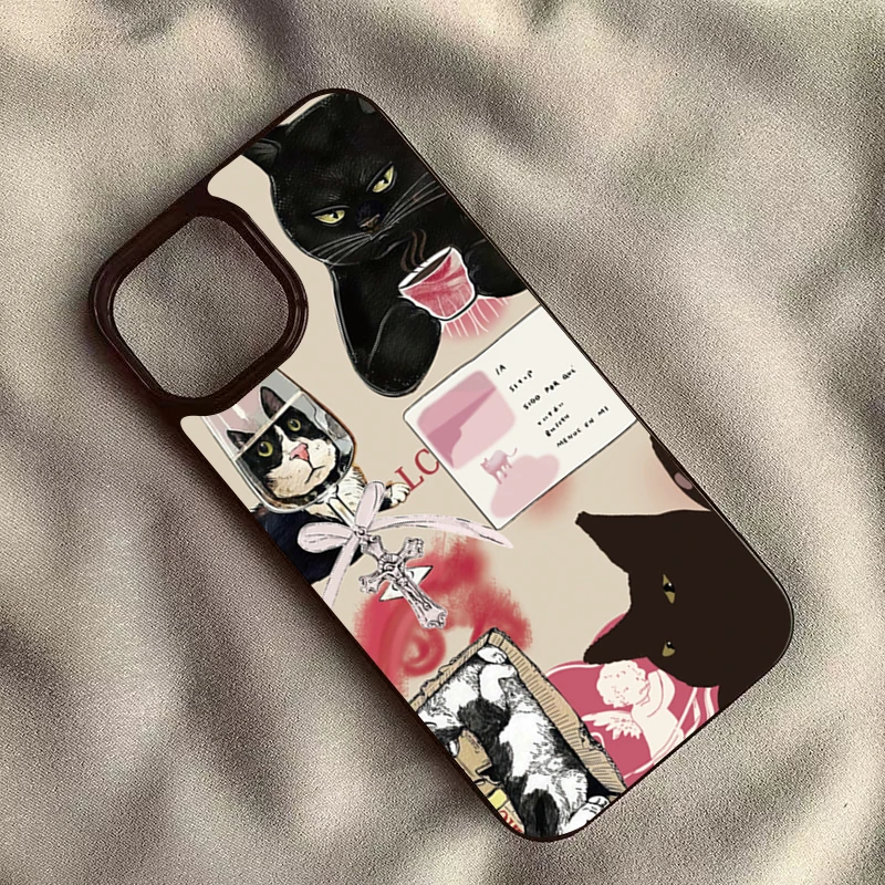 Cute & Playful Cat Pattern Phone Case Cover