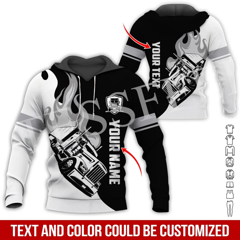 Nome Personalizzato Cosplay Tow Truck Driver Trucker Worker Retro Tuta 3Dprint Harajuku Casual Pullover Jacket Felpe Vintage X12