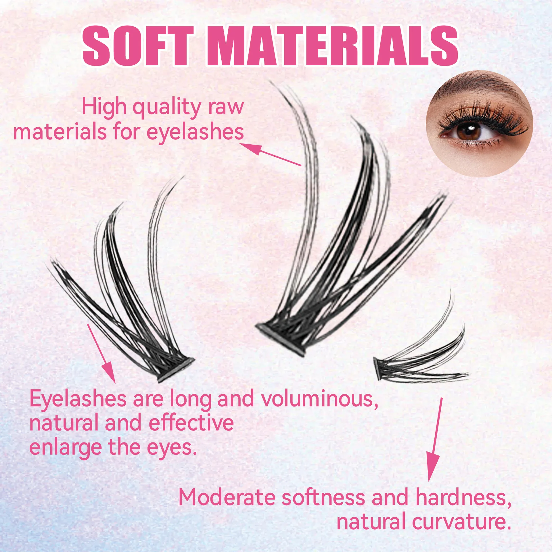 MJ DIY Lashes Extension kit Eyelashes 200 PCS Clusters Lash Bond and Seal Makeup tools for gluing Lashes Gluing Glue Accessories fake eyelashes lash glue lash extension kit eyelash set
