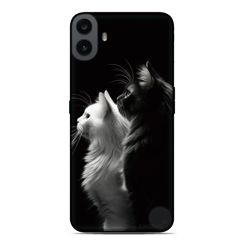 Sleek Black Cat Design Phone Case