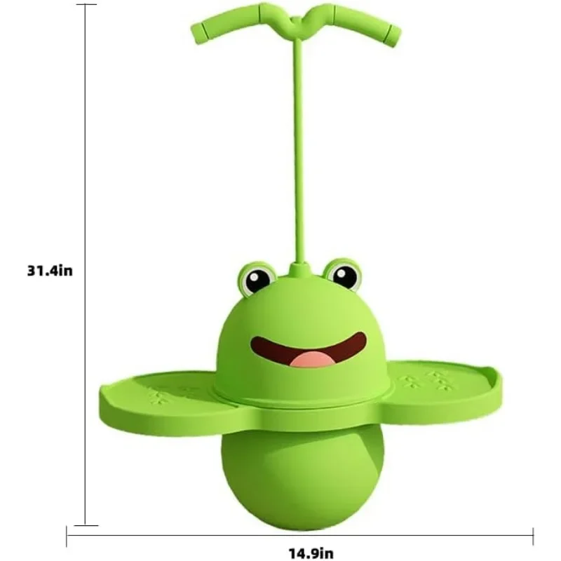 Pogo Ball with Handle Kids with Pump Bounce Jump Trick Board Pogo Jumper Toy for Games Toys Sports Home Exercise Balance Ability