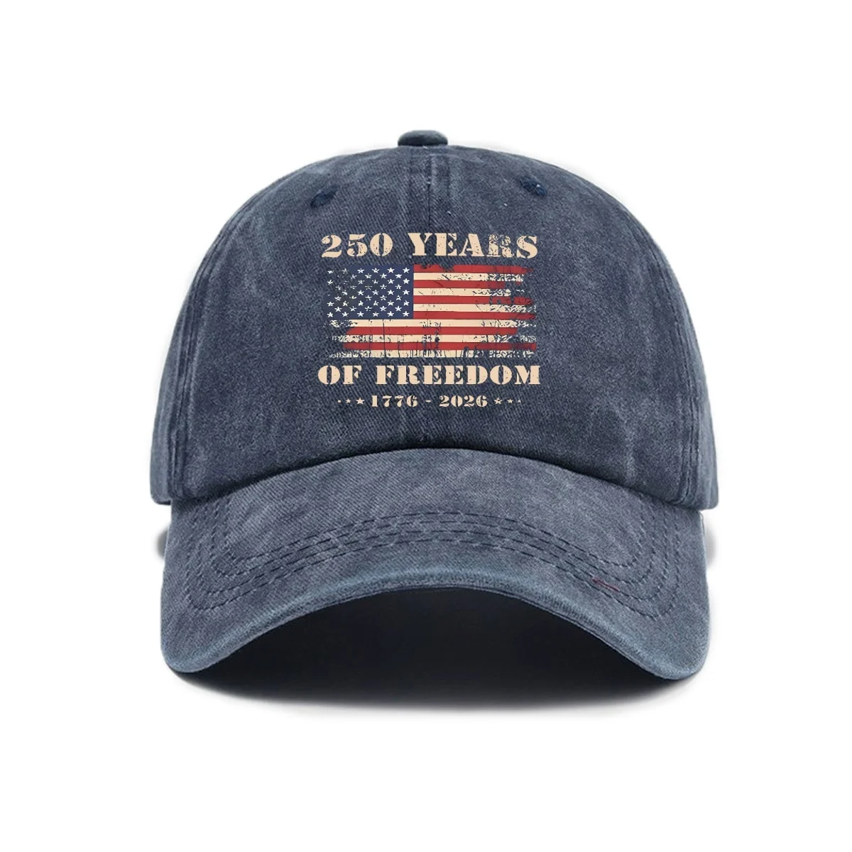 1 Stück US 250th Anniversary Cap, gewaschene bedruckte Kappe, Unisex, verstellbare Retro-Patriotische Kappe, US 250th Anniversary Tribute Trucker Hat – Detail 7