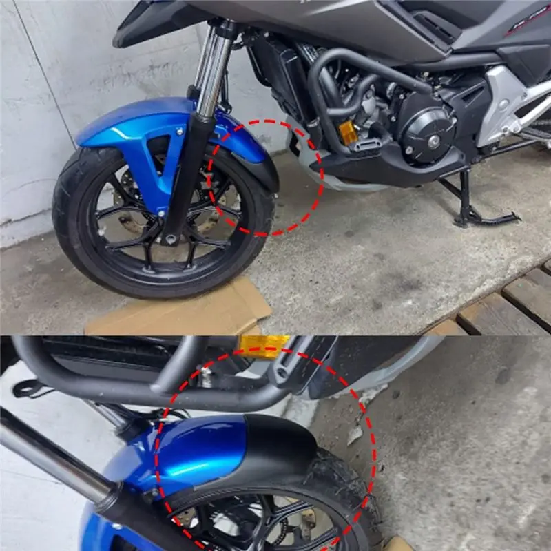 혼다 NC750S NC750X NC700S NC700X 2012-2021 (2PCS) 용 새로운 오토바이 전방 후방 펜더