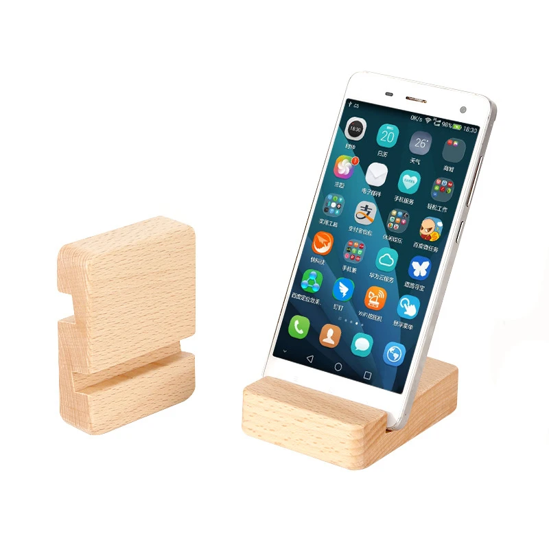 Supports smartphone en bois - Lot de 6 - Objets pour le bureau - 10 Doigts